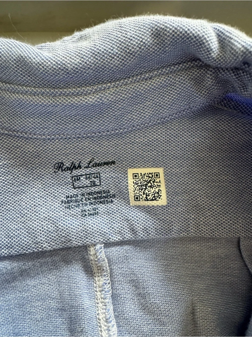 Ralph Lauren Light Blue Knit Polo Romper